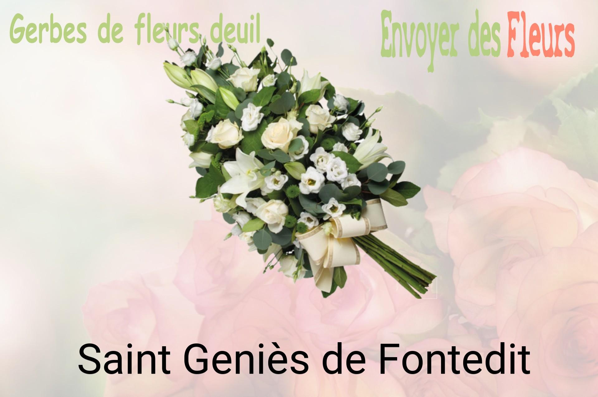 Gerbe de fleurs de deuil livrée à Saint-Geniès-de-Fontedit
